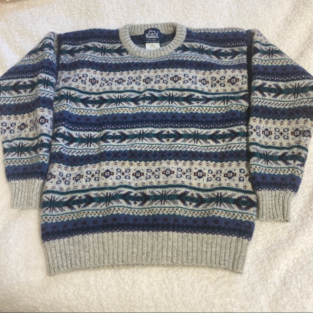 Wool vintage trendy grandpa sweater
